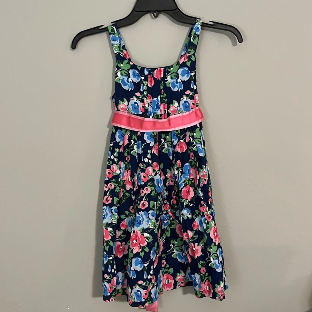Children’s Place Girls blue and pink floral dress size 6x/7